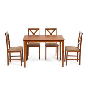 Обеденная группа Хадсон (стол + 4 стула) id 13831 Espresso арт.13831 в Курске